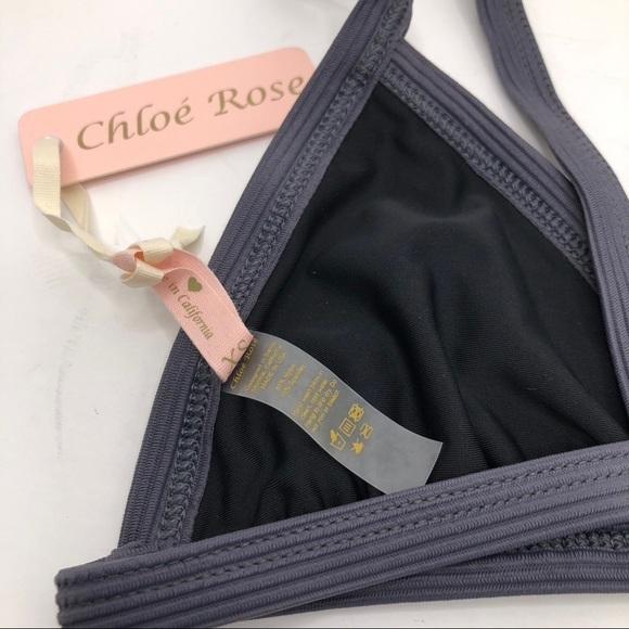 𝅺Chloe Rose Gray ribbed bikini top - Picture 7 of 13